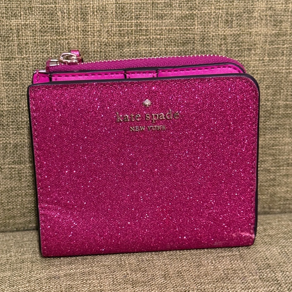 Kate Spade Fuchsia Glitter Wallet